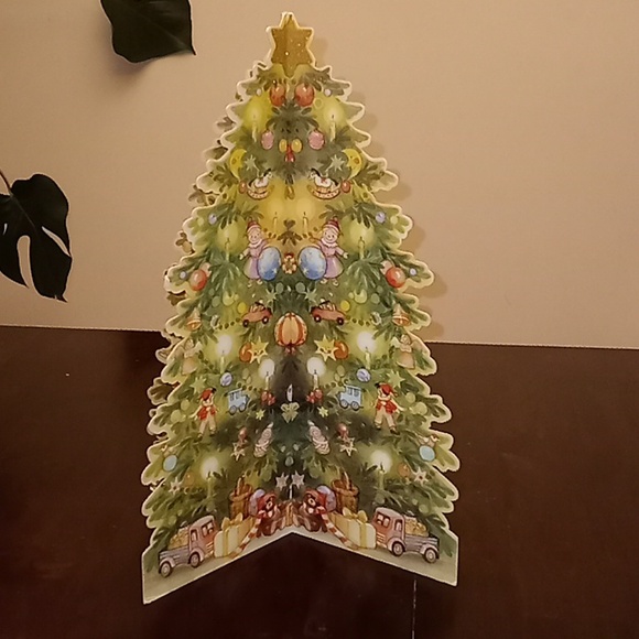 Vintage Advant Calendar Holiday Stand Up Christmas Tree - Picture 4 of 16